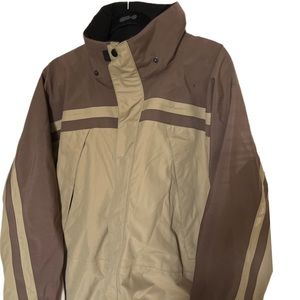Alpine Design Gore-Tex Mens Sz M Hooded Fleece Lining Waterproof Tan/Brn Sz M